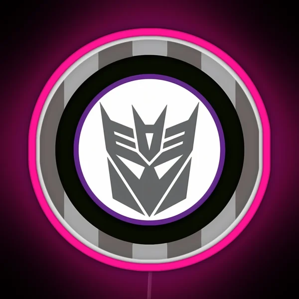 Decepticon Logo Transform Logo Transform Decepticon Logo RGB Neon Sign