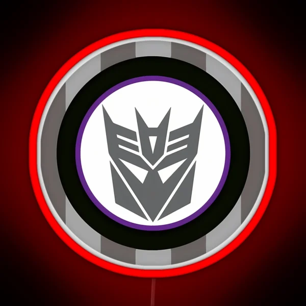 Decepticon Logo Transform Logo Transform Decepticon Logo RGB Neon Sign