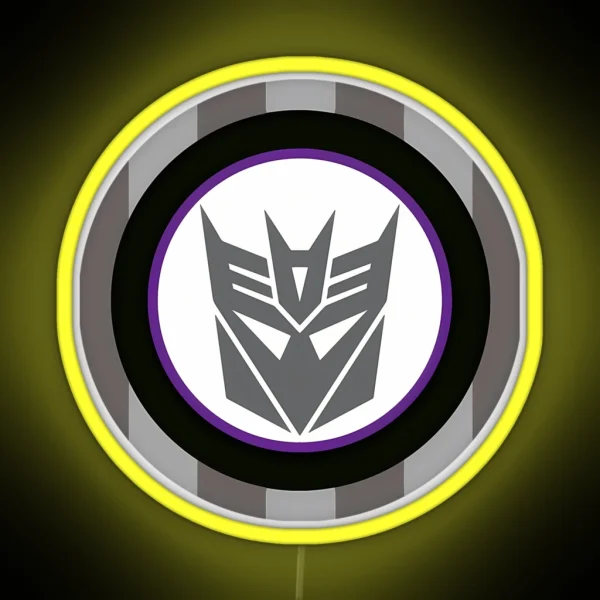 Decepticon Logo Transform Logo Transform Decepticon Logo RGB Neon Sign