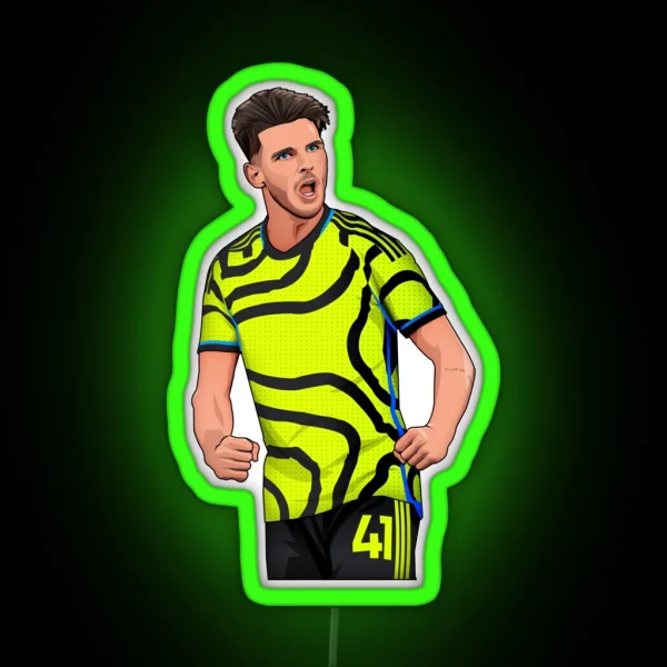 Declan Rice Arsenal Away RGB Neon Sign