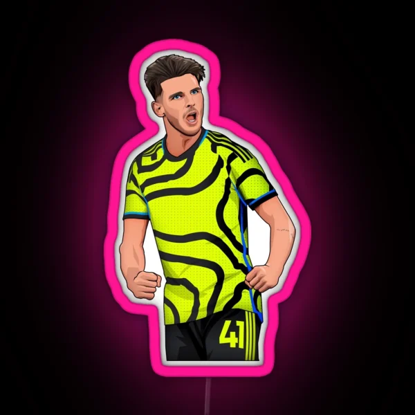 Declan Rice Arsenal Away RGB Neon Sign