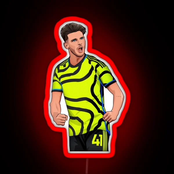 Declan Rice Arsenal Away RGB Neon Sign