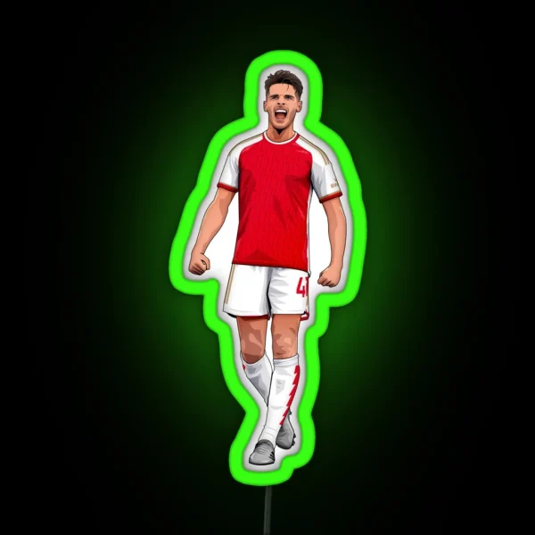 Declan Rice Arsenal RGB Neon Sign