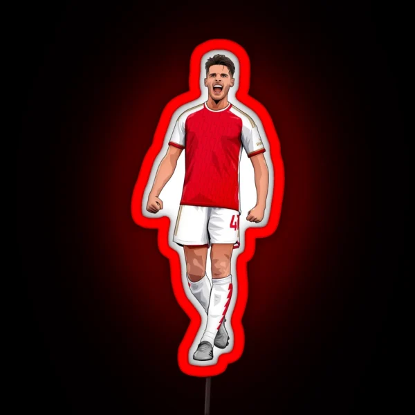 Declan Rice Arsenal RGB Neon Sign
