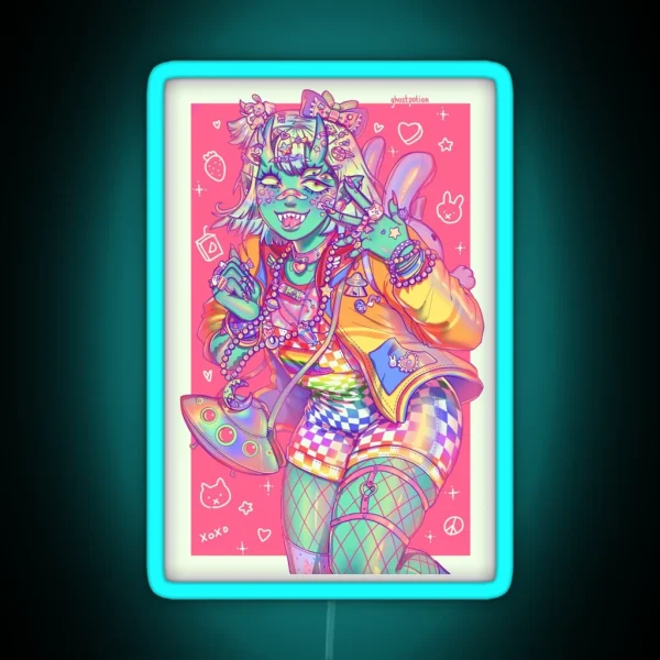 Decora Monstergirl RGB Neon Sign