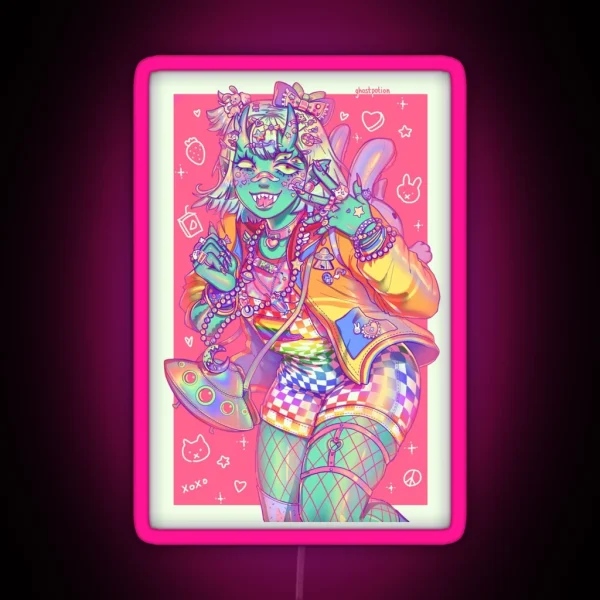 Decora Monstergirl RGB Neon Sign