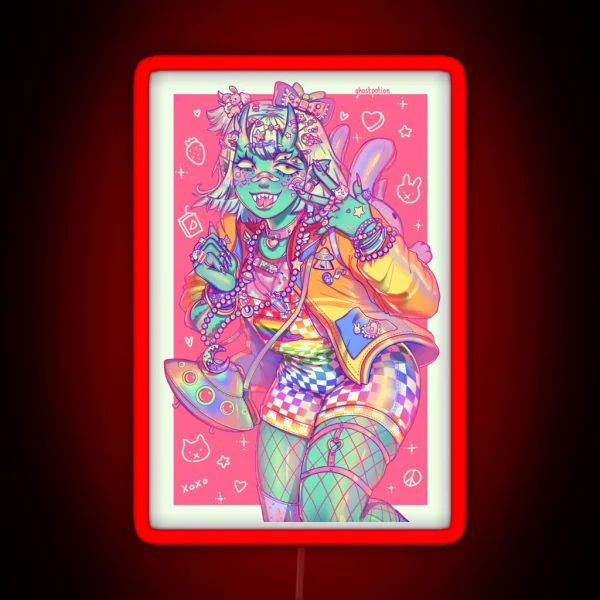Decora Monstergirl RGB Neon Sign