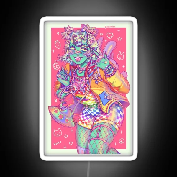 Decora Monstergirl RGB Neon Sign
