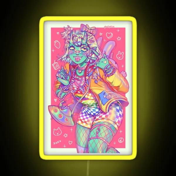 Decora Monstergirl RGB Neon Sign