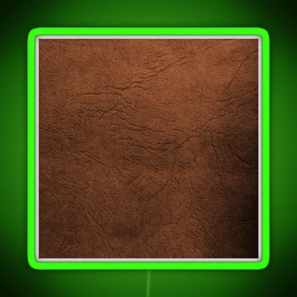 Deep Dark Brown Leather RGB Neon Sign