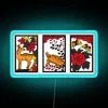 Deer Boar Butterfly Hanafuda Hand Koi Koi RGB Neon Sign - Image 2