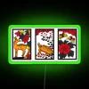 Deer Boar Butterfly Hanafuda Hand Koi Koi RGB Neon Sign - Image 3