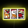 Deer Boar Butterfly Hanafuda Hand Koi Koi RGB Neon Sign - Image 5