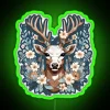 Deer Flowers RGB Neon Sign - Image 3