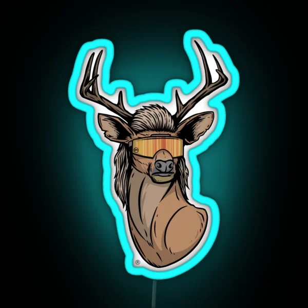 Deer Mullet 2 0 RGB Neon Sign