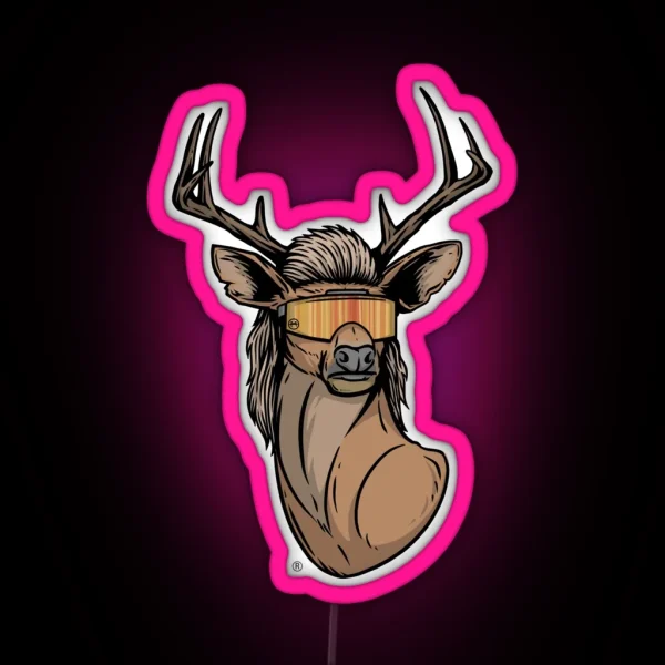 Deer Mullet 2 0 RGB Neon Sign