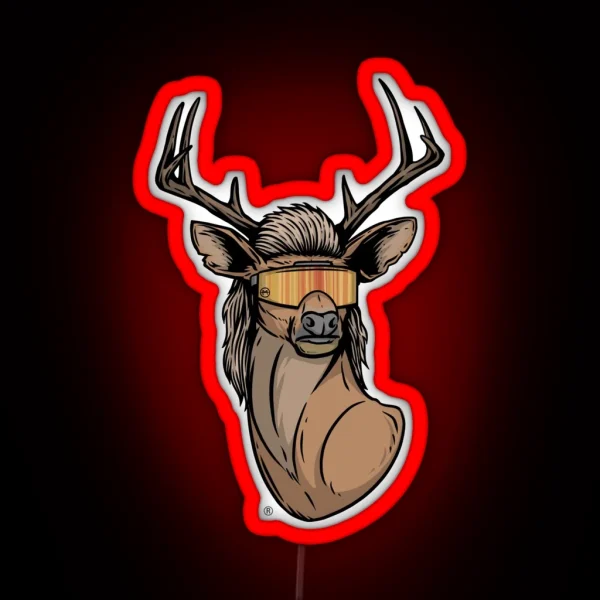 Deer Mullet 2 0 RGB Neon Sign