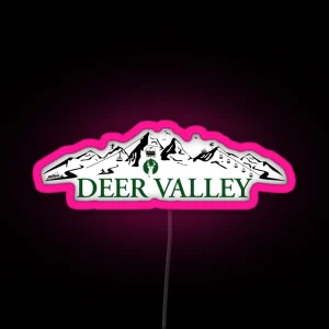 Deer Valley Resort Mountains RGB Neon Sign