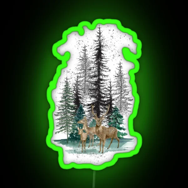 Deers RGB Neon Sign