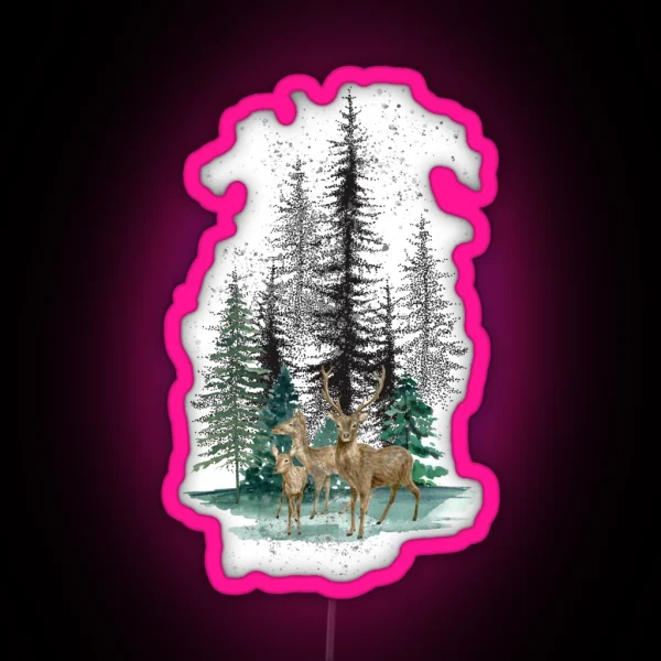 Deers RGB Neon Sign