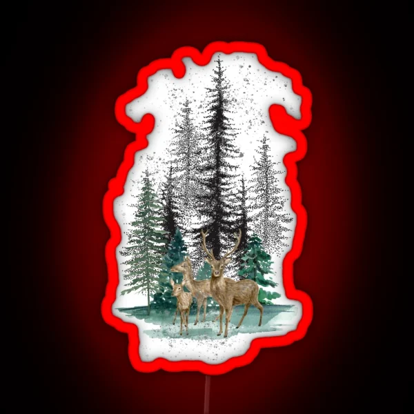 Deers RGB Neon Sign
