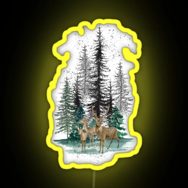Deers RGB Neon Sign