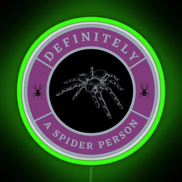 Definitely A Spider Person RGB Neon Sign