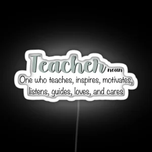 Definition Of A Teacher RGB Neon Sign