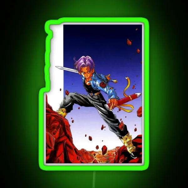 Definitive Trunks Dragon Ball Z RGB Neon Sign
