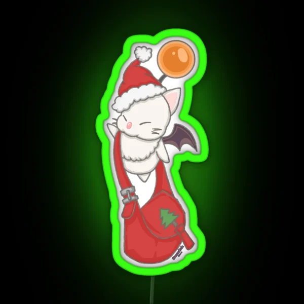 Delivery Christmas Moogle RGB Neon Sign