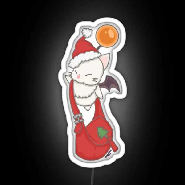 Delivery Christmas Moogle RGB Neon Sign