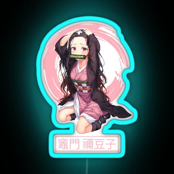 Demon Hunter Cute Nezuk0 RGB Neon Sign