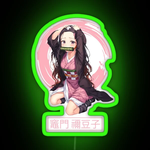 Demon Hunter Cute Nezuk0 RGB Neon Sign