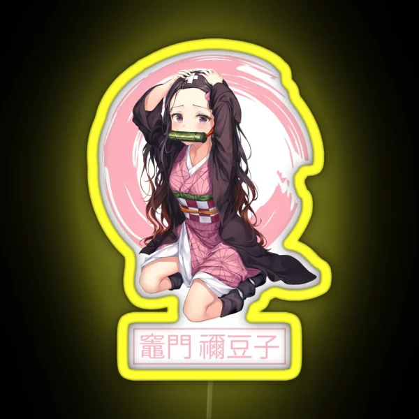 Demon Hunter Cute Nezuk0 RGB Neon Sign