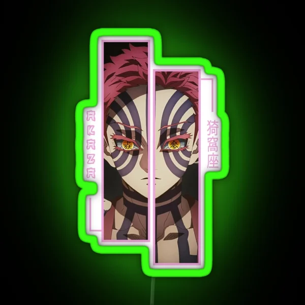 Demon Slayer Akaza RGB Neon Sign