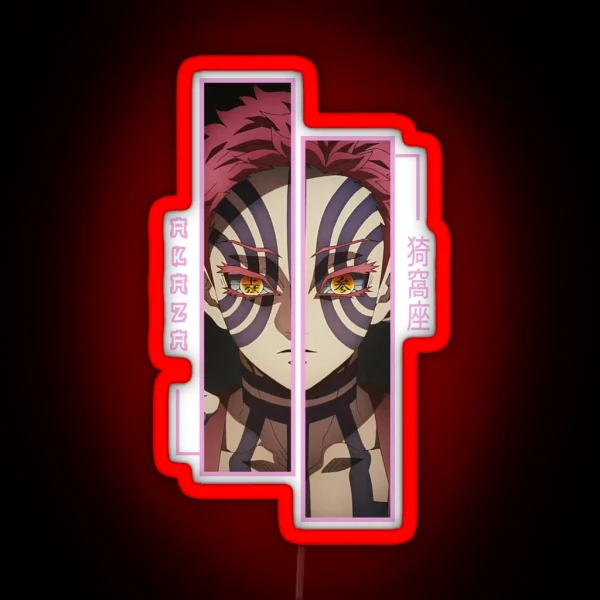Demon Slayer Akaza RGB Neon Sign