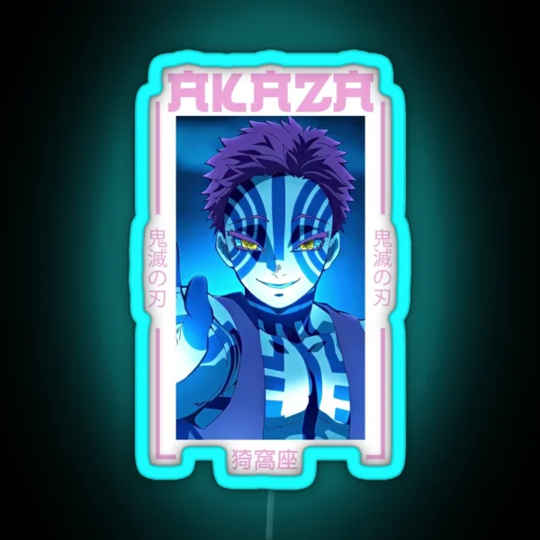 Demon Slayer Akaza RGB Neon Sign