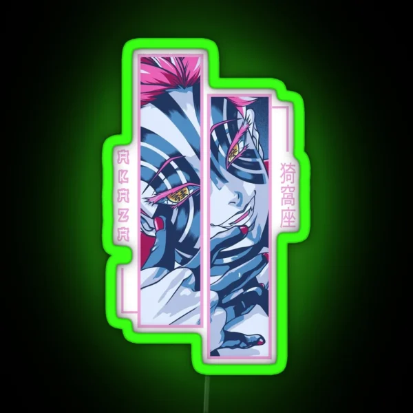 Demon Slayer Akaza RGB Neon Sign