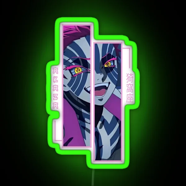 Demon Slayer Akaza RGB Neon Sign