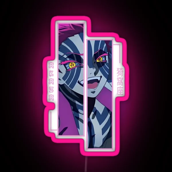 Demon Slayer Akaza RGB Neon Sign