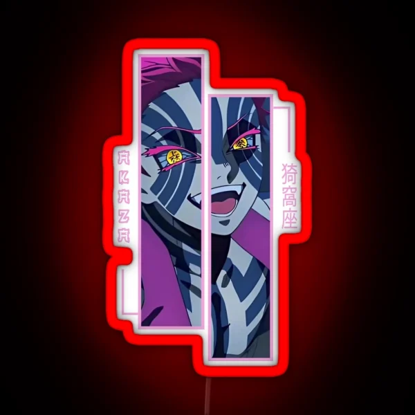 Demon Slayer Akaza RGB Neon Sign