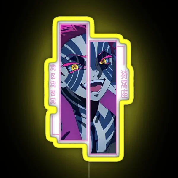 Demon Slayer Akaza RGB Neon Sign