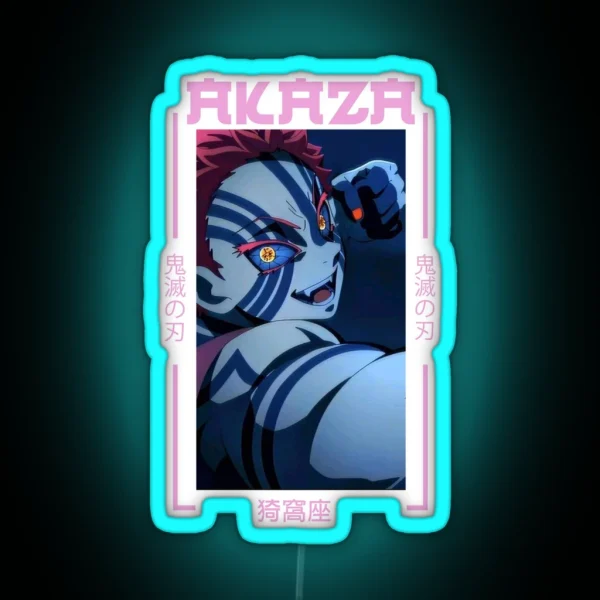 Demon Slayer Akaza RGB Neon Sign