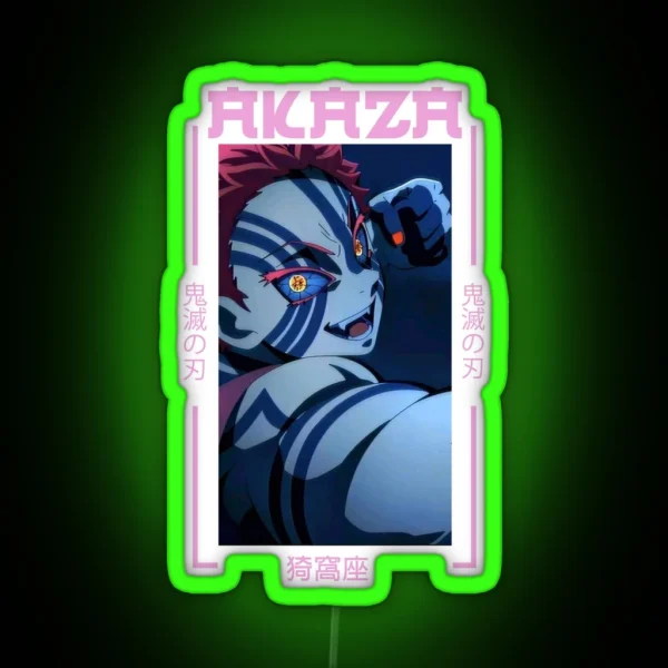 Demon Slayer Akaza RGB Neon Sign