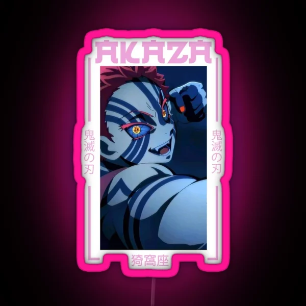 Demon Slayer Akaza RGB Neon Sign