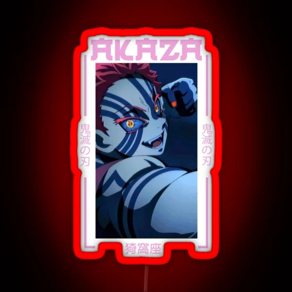 Demon Slayer Akaza RGB Neon Sign