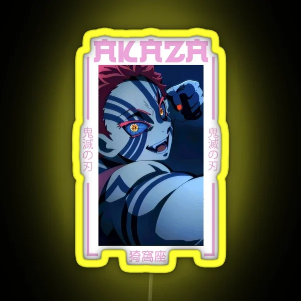 Demon Slayer Akaza RGB Neon Sign