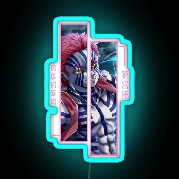 Demon Slayer Akaza RGB Neon Sign