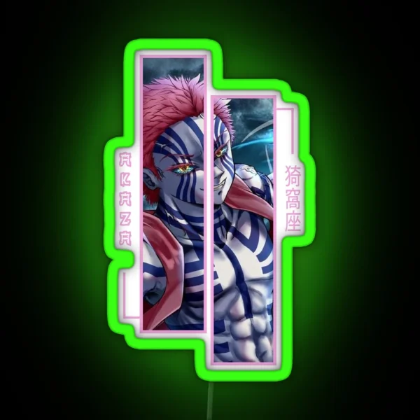 Demon Slayer Akaza RGB Neon Sign