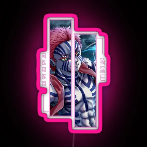 Demon Slayer Akaza RGB Neon Sign